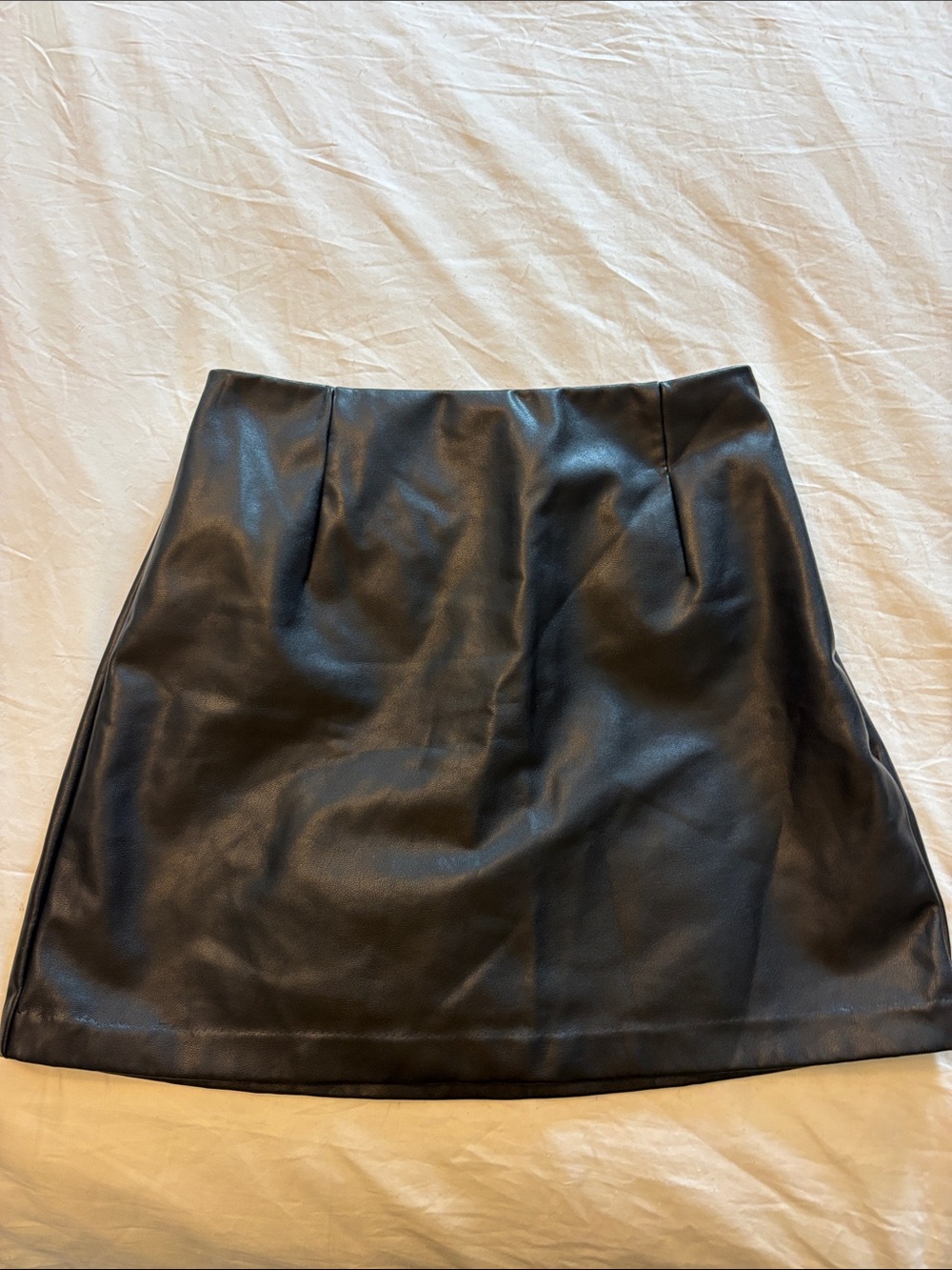 Abercrombie & Fitch Black Faux Leather Mini Skirt